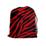 red  zebra  Drawstring Pouch (XL)