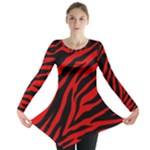 red  zebra  Long Sleeve Tunic 