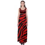 red  zebra  Empire Waist Maxi Dress