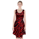 red  zebra  Racerback Midi Dress