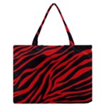 red  zebra  Medium Zipper Tote Bag