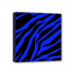 blue zebra Mini Canvas 4  x 4  (Stretched)