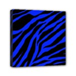 blue zebra Mini Canvas 6  x 6  (Stretched)