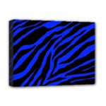 blue zebra Deluxe Canvas 16  x 12  (Stretched) 