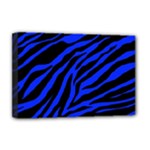 blue zebra Deluxe Canvas 18  x 12  (Stretched)