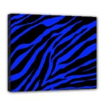 blue zebra Deluxe Canvas 24  x 20  (Stretched)