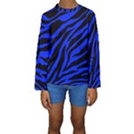 blue zebra Kid s Long Sleeve Swimwear