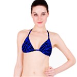 blue zebra Bikini Top