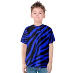 blue zebra Kid s Cotton Tee