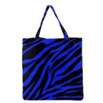 blue zebra Grocery Tote Bag