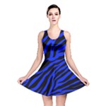 blue zebra Reversible Skater Dress