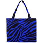 blue zebra Mini Tote Bag