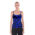 blue zebra Spaghetti Strap Top