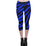 blue zebra Capri Leggings 