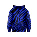 blue zebra Kids  Zipper Hoodie