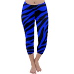 blue zebra Capri Winter Leggings 