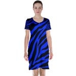 blue zebra Short Sleeve Nightdress