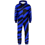 blue zebra Hooded Jumpsuit (Men)