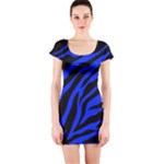 blue zebra Short Sleeve Bodycon Dress