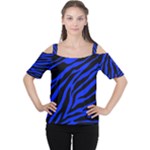 blue zebra Women s Cutout Shoulder Tee