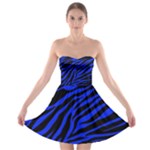 blue zebra Strapless Bra Top Dress