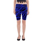 blue zebra Yoga Cropped Leggings