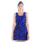 blue zebra Scoop Neck Skater Dress