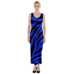 blue zebra Fitted Maxi Dress