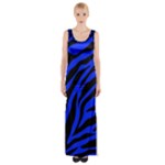 blue zebra Maxi Thigh Split Dress