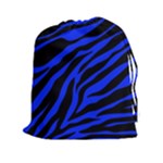 blue zebra Drawstring Pouch (XXL)