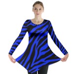 blue zebra Long Sleeve Tunic 