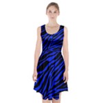 blue zebra Racerback Midi Dress