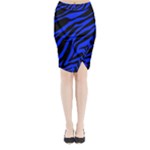 blue zebra Midi Wrap Pencil Skirt