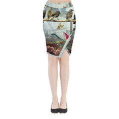 Industrial Wasteland Midi Wrap Pencil Skirt from ArtsNow.com