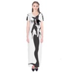 Halloween Sexy Witch Short Sleeve Maxi Dress