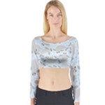 Manatees Long Sleeve Crop Top (Tight Fit)