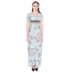 Manatees Short Sleeve Maxi Dress