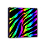 Zebra Rainbow Mini Canvas 4  x 4  (Stretched)