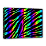 Zebra Rainbow Canvas 16  x 12  (Stretched)