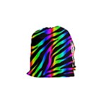 Zebra Rainbow Drawstring Pouch (Small)