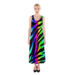 Zebra Rainbow Sleeveless Maxi Dress