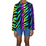 Zebra Rainbow Kid s Long Sleeve Swimwear