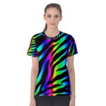 Zebra Rainbow Women s Cotton Tee