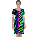 Zebra Rainbow Short Sleeve Nightdress