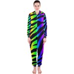 Zebra Rainbow Hooded Jumpsuit (Ladies)