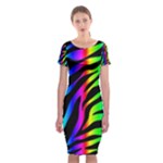 Zebra Rainbow Classic Short Sleeve Midi Dress