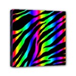 Zebra Rainbow Mini Canvas 6  x 6  (Stretched)