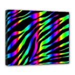 Zebra Rainbow Deluxe Canvas 24  x 20  (Stretched)