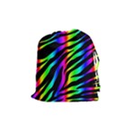 Zebra Rainbow Drawstring Pouch (Medium)