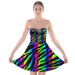 Zebra Rainbow Strapless Bra Top Dress